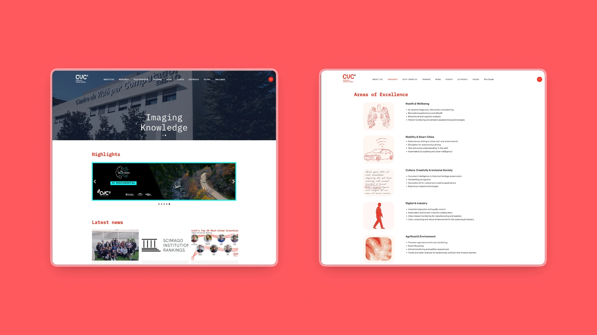 Disseny del lloc web del CVC aplicant la nova identitat visual corporativa en entorn digital