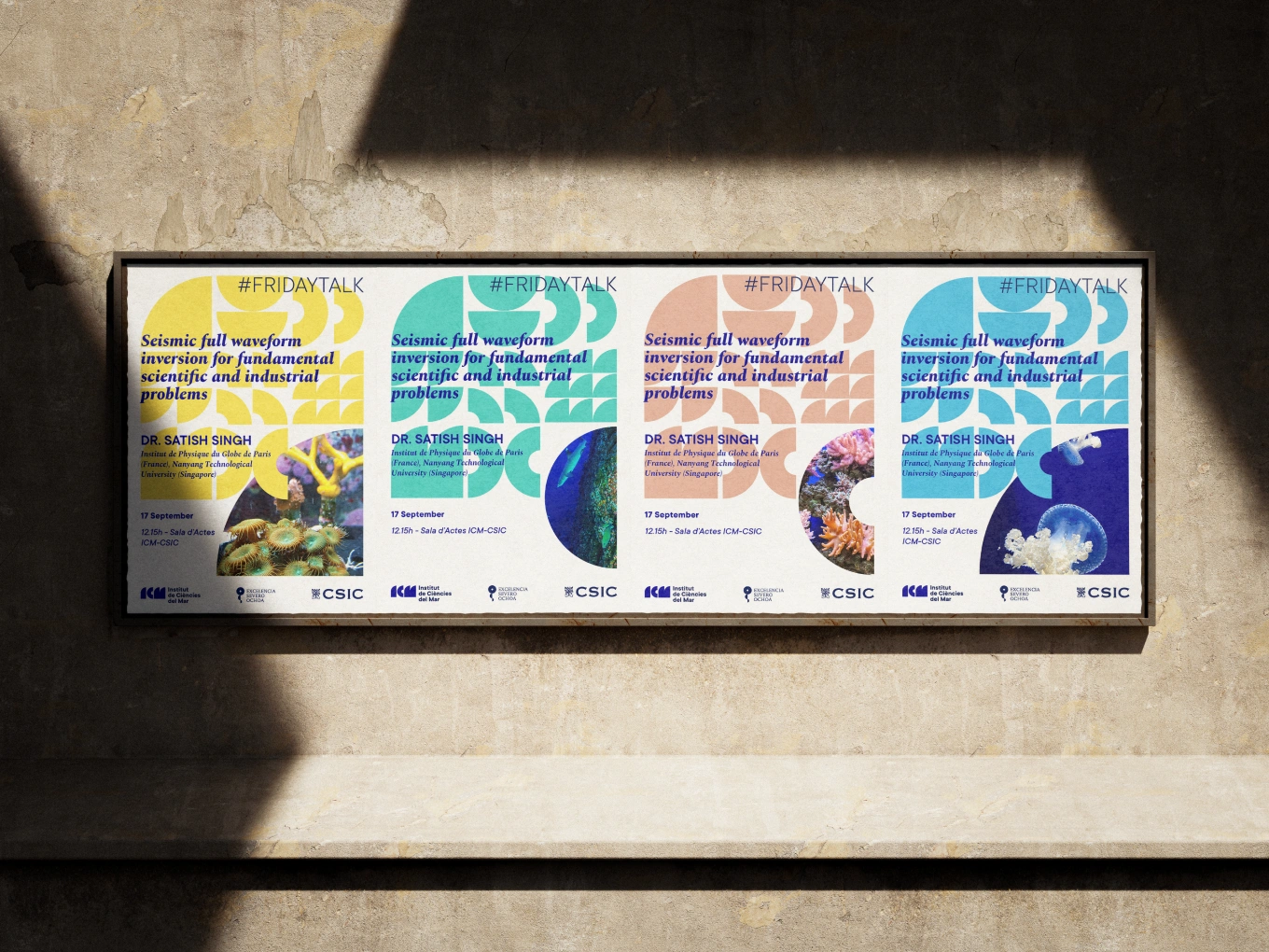 Sistema de cartelleria científica aplicant la nova identitat visual de l’Institut de Ciències del Mar-CSIC