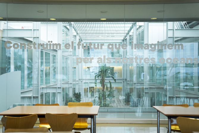 Vinils gràfics aplicats al disseny interior de l’edifici de l’Institut de Ciències del Mar-CSIC