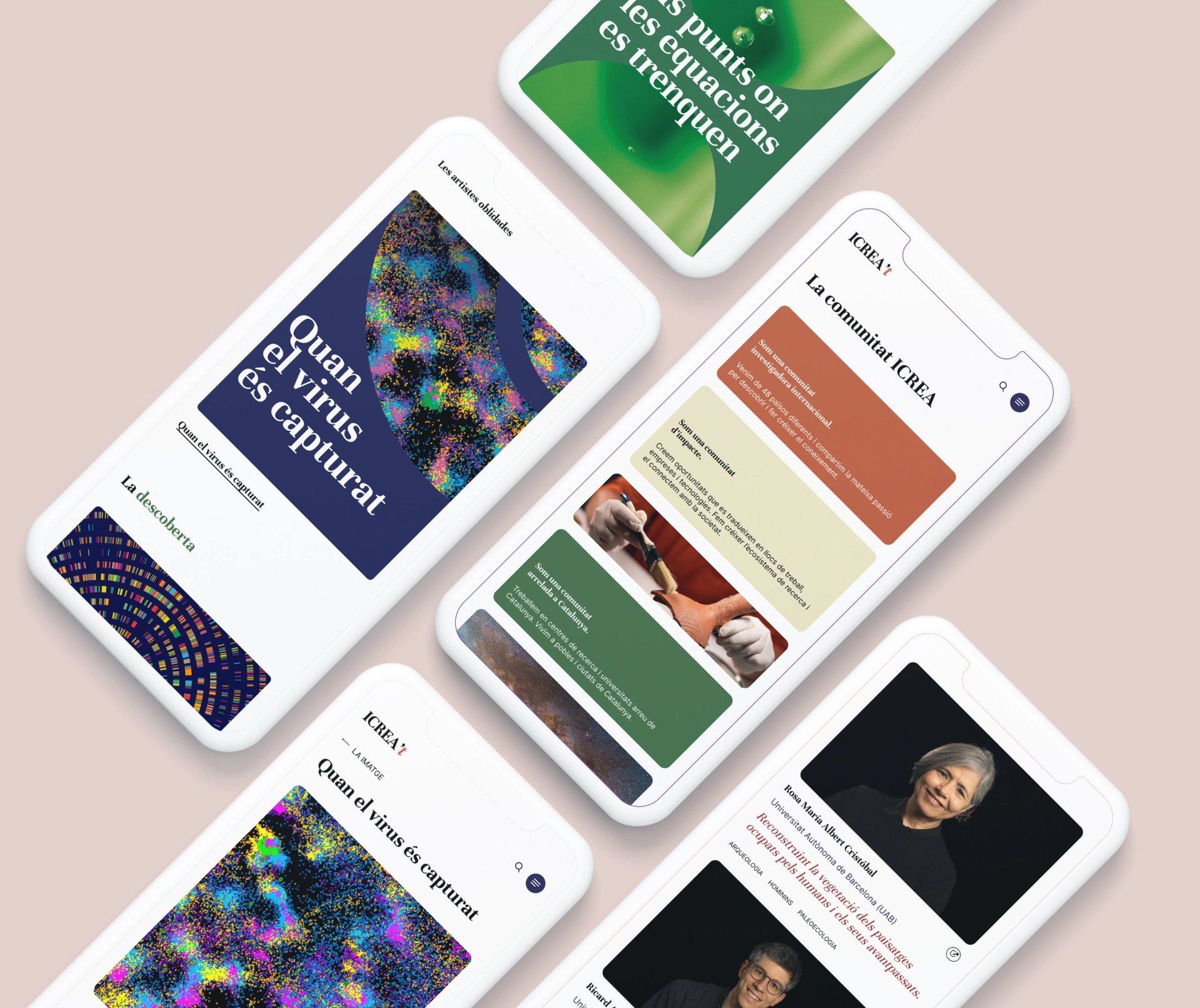 Adaptació responsive de la plataforma de divulgació científica d'ICREA per garantir una experiència de navegació òptima en dispositius mòbils.
