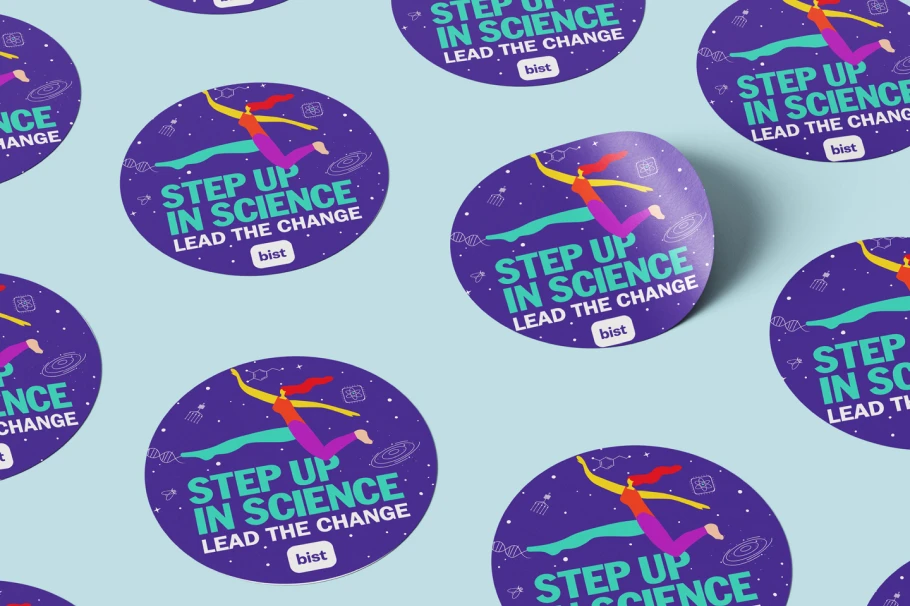 Merchandising created for the Step Up in Science campaign for the BIST Scientific Community