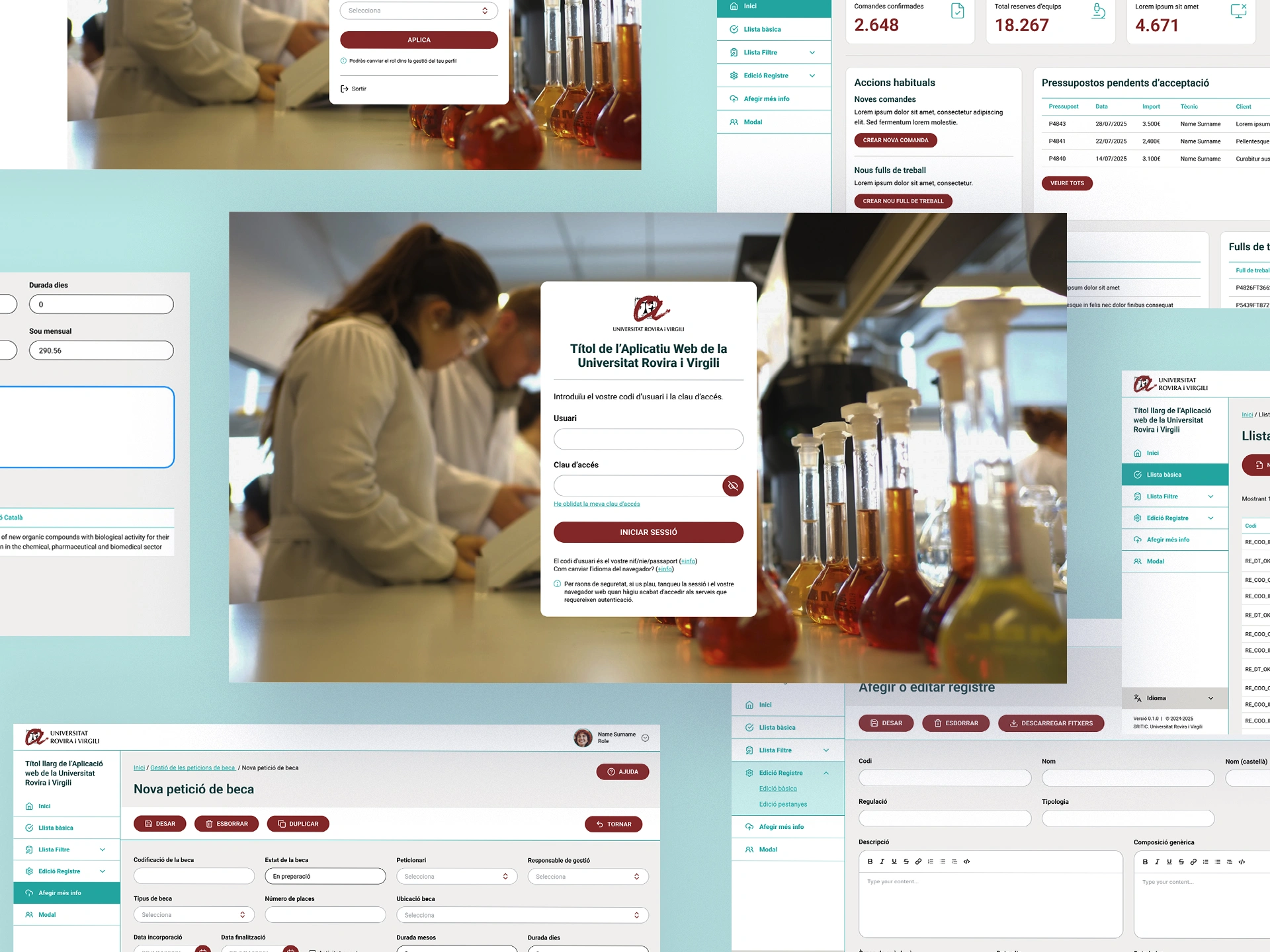 Nova pantalla de login de les aplicacions de la Universitat Rovira i Virgili, amb una interfície més visual, alineada amb la identitat corporativa i dissenyada per facilitar l'accés dels usuaris.